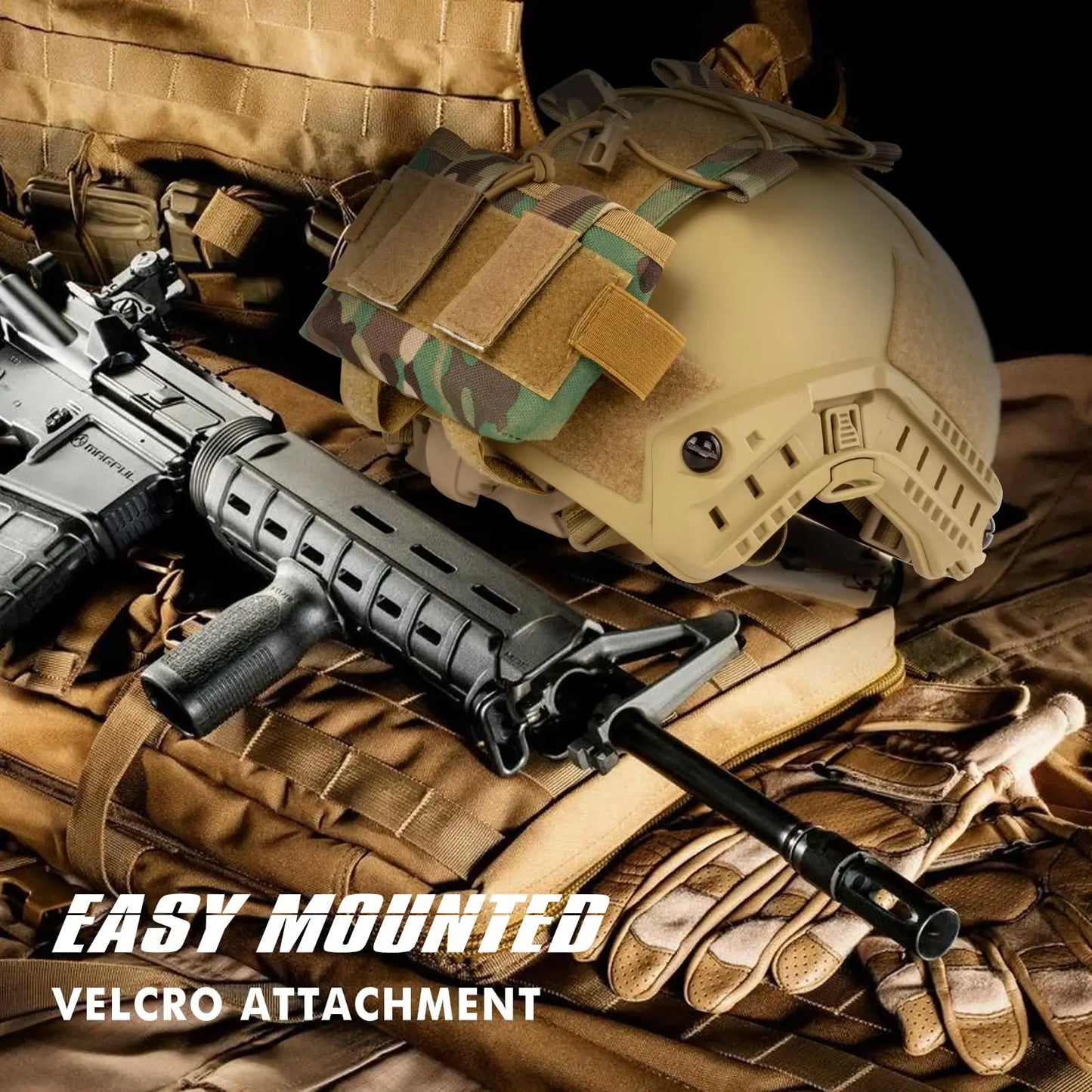 Tactical Helmet Battery Pouch Counterweight Pouch MK2 Helmet Battery Pack Balance Weight Bag for Airsoft Hunting Outdoor Sports