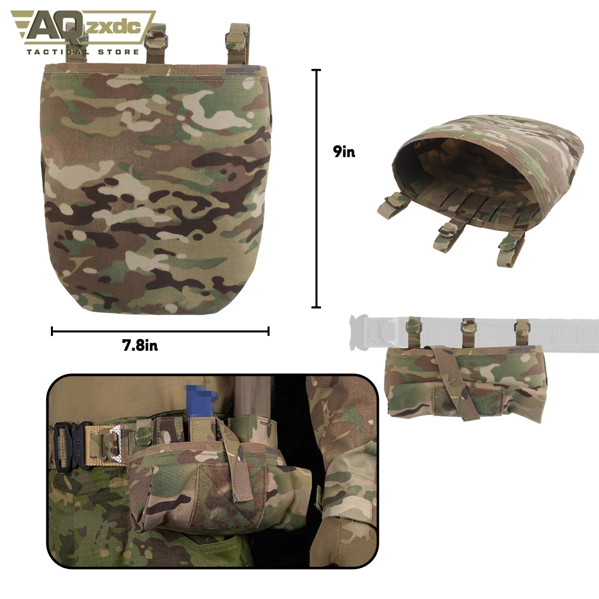 Airsoft Battle Belt Set-with G17 ALS Quick Release Holster & PHC MK2 Mag Bag& PHC Sundry Recovery Bag & ReFlexIFAK First Aid Kit