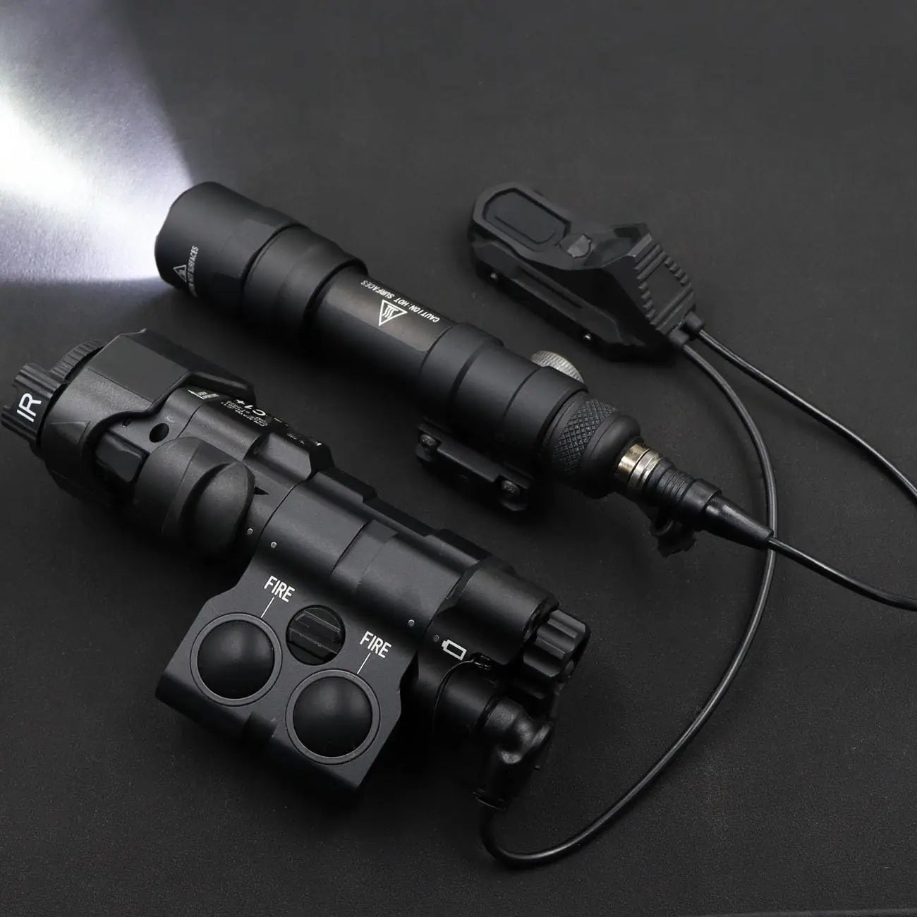AQzxdc Tactical Dual Remote Pressure Switch Compatible with Crane Laser & SF M300/340/M600/640DF Weapon Lights and Lasers