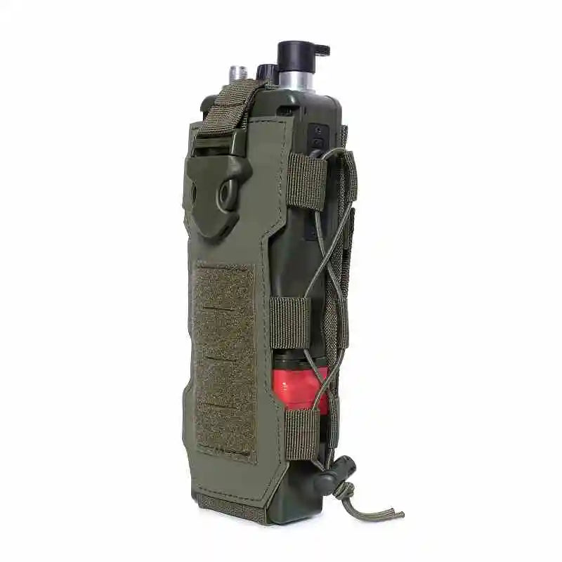 AQzxdc Outdoor Molle Radio Pouch Holder & Molle Adjustable Water Bottle Holder 40 oz, Tactical Bottle Pouch for Backpack Belt