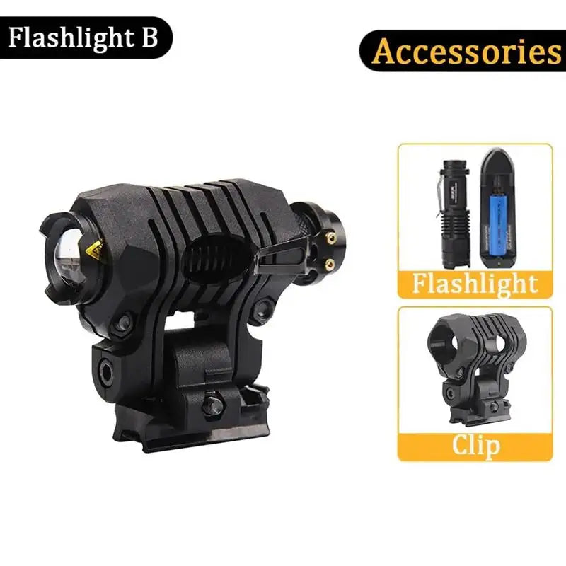 AQzxdc Tactical Flashlight Set Adjustable Helmet Visor with Airsoft Helmet and Helmet Cover for Paintball BBS Gun Shooting Game