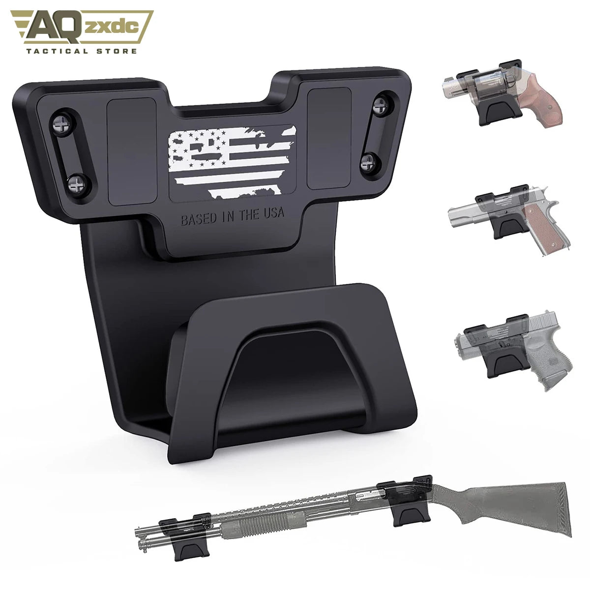 Concealed Gun Magnet Mount Magnetic Gun Mount Gun Holder, Vehicle Gun Holder with Magnet for Revolver, Shotgun, Rifle and Pistol