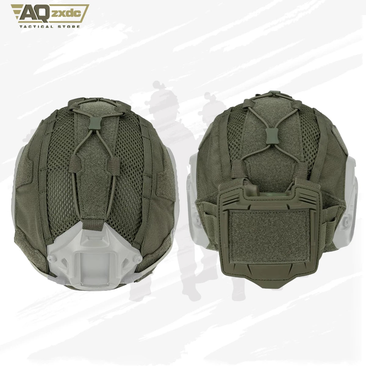 Tactical Helmet Cover with NVG Battery Pouch Hunting for Fast Helmet Size M/L & L/XL Military Paintball Hunting Shooting Gear