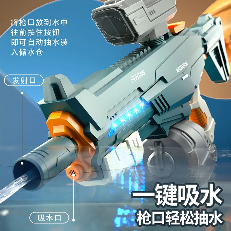 Children's hand-in-one ultra-long-range large-capacity boy's electric fire gun with one click to absorb water