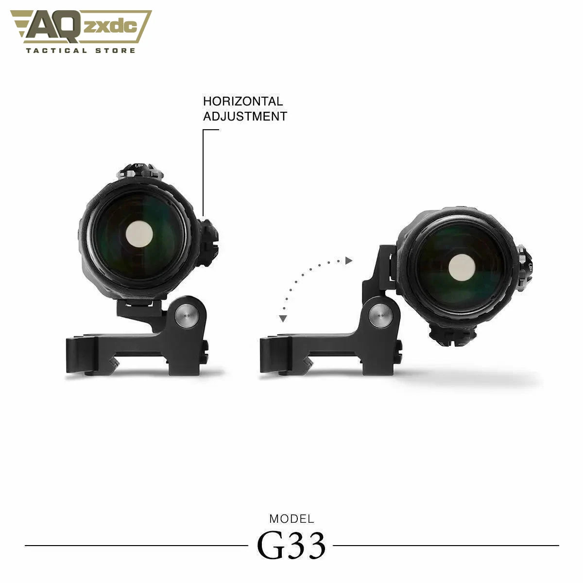 Hunting G33 Holographic Sight 3X Magnifier, w/Switch to Side Quick Detachable QD Mount for 558 Reflex Sight