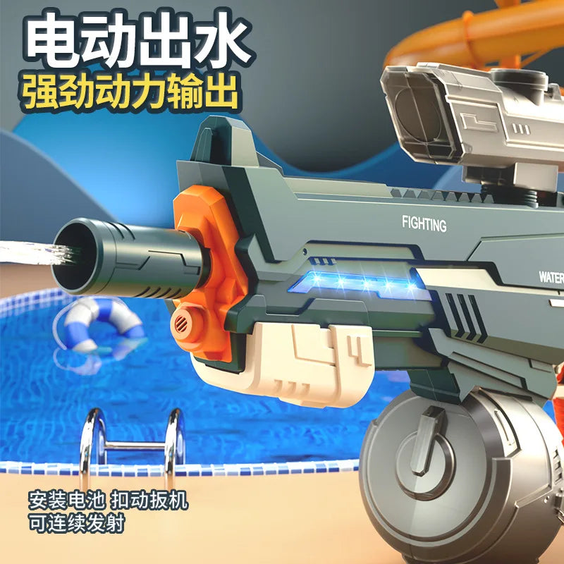 Children's hand-in-one ultra-long-range large-capacity boy's electric fire gun with one click to absorb water