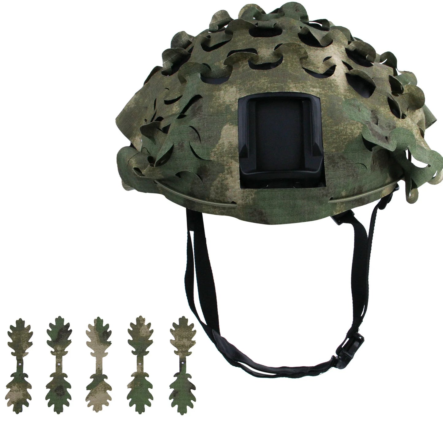 Tactical 3D Camo Leaf Shape Airsoft Helmet Cover Mesh Helmet Cloth Paintball Paratrooper Hunting Airsoft Helmet Accessories