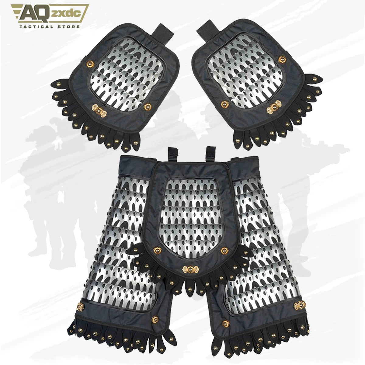 6 in 1 Tactical Gear Shoulder Armor And Crotch Protection+Skirts Wai Tactical Vest Universal Chinese Style Shoulder Armor