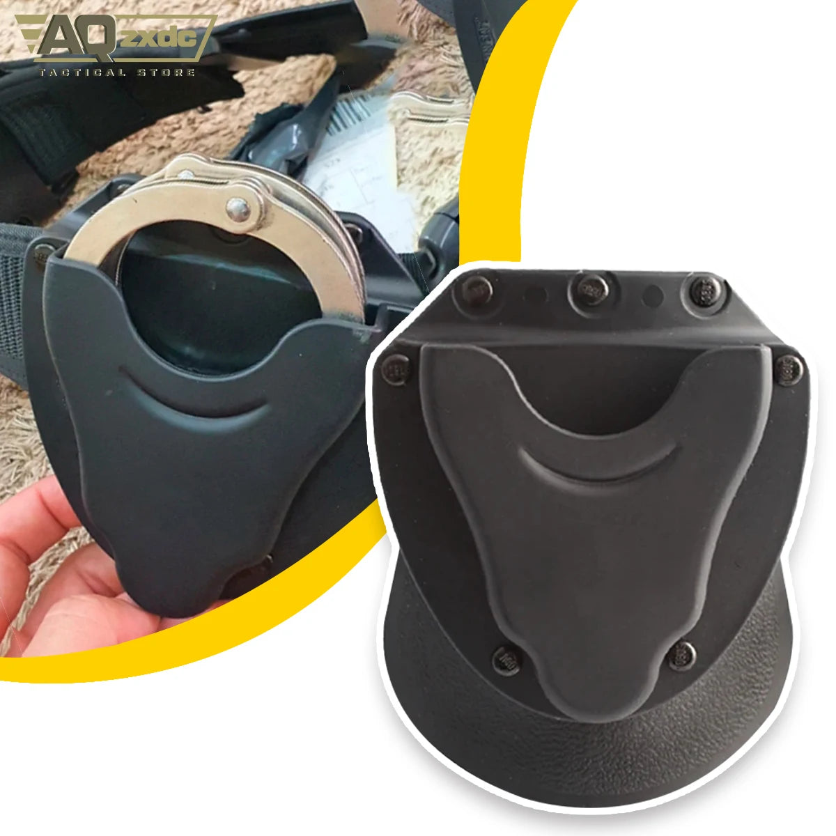 AQzxdc Tactical HSP Handcuffs Case Holster Molle Pouch Nylon Holder Handcuff Holster For Belt and Vest Hunting Accessories