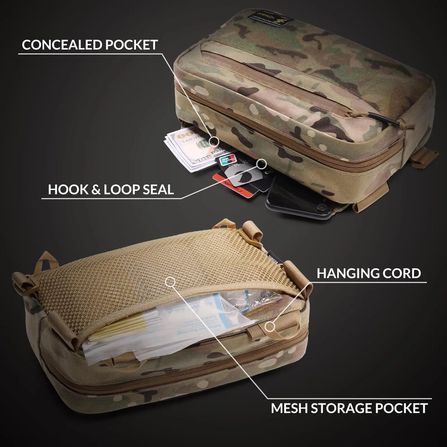 AQzxdc OEM Adjustable Durable Nylon Tactical Fanny Pack Waist Bag Training Equipment Thigh Pack Pouch for Men