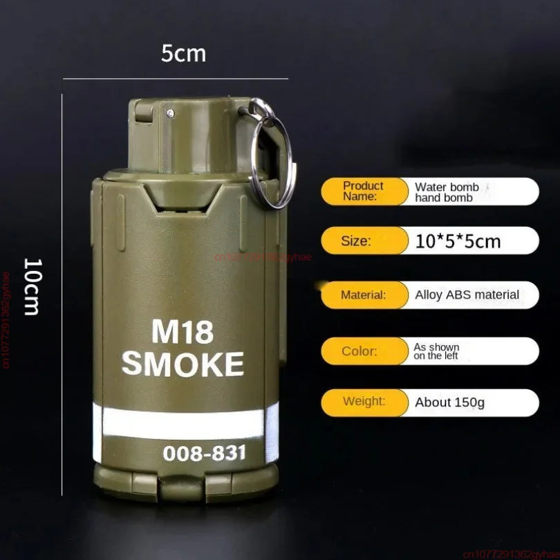 M18 Explosive Water Bomb Grenade Smoke Grenade Grenade Toy Boy Eating Chicken Grenade Model Simulation Children's Toy