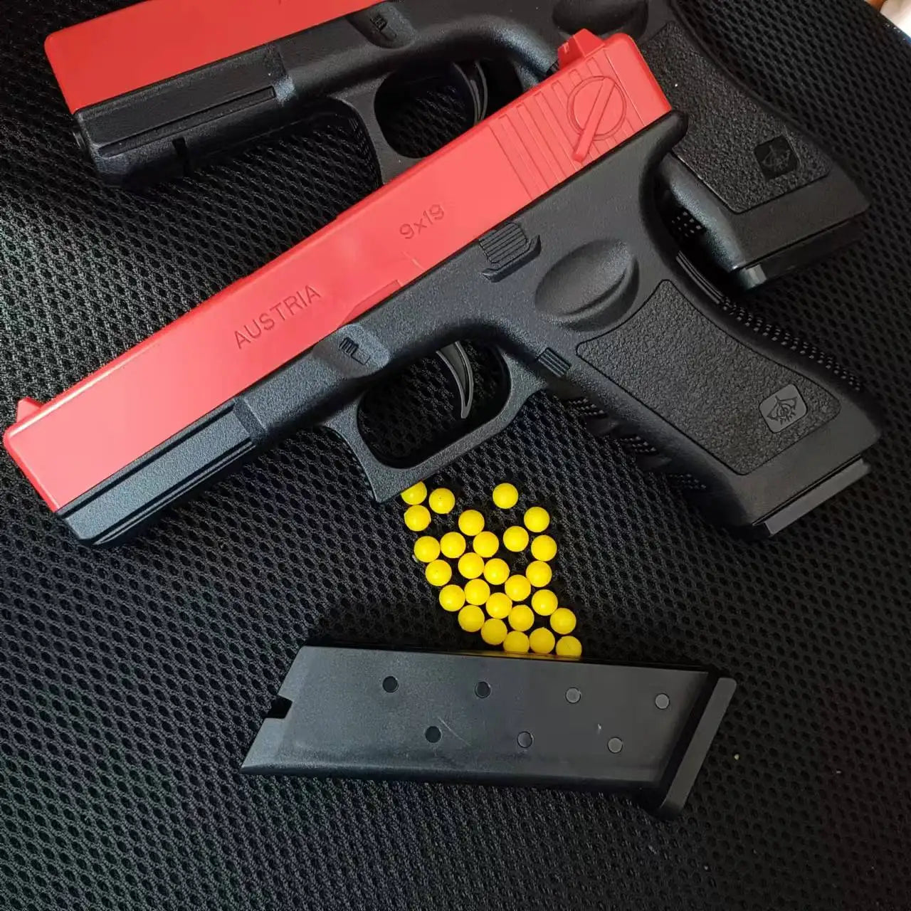 Manual G17 Toy Gun Lower Magazine Soft Bullet Airsoft Pistol With Laser Outdoor Sports CS Game Weapon for Children Adults Gift