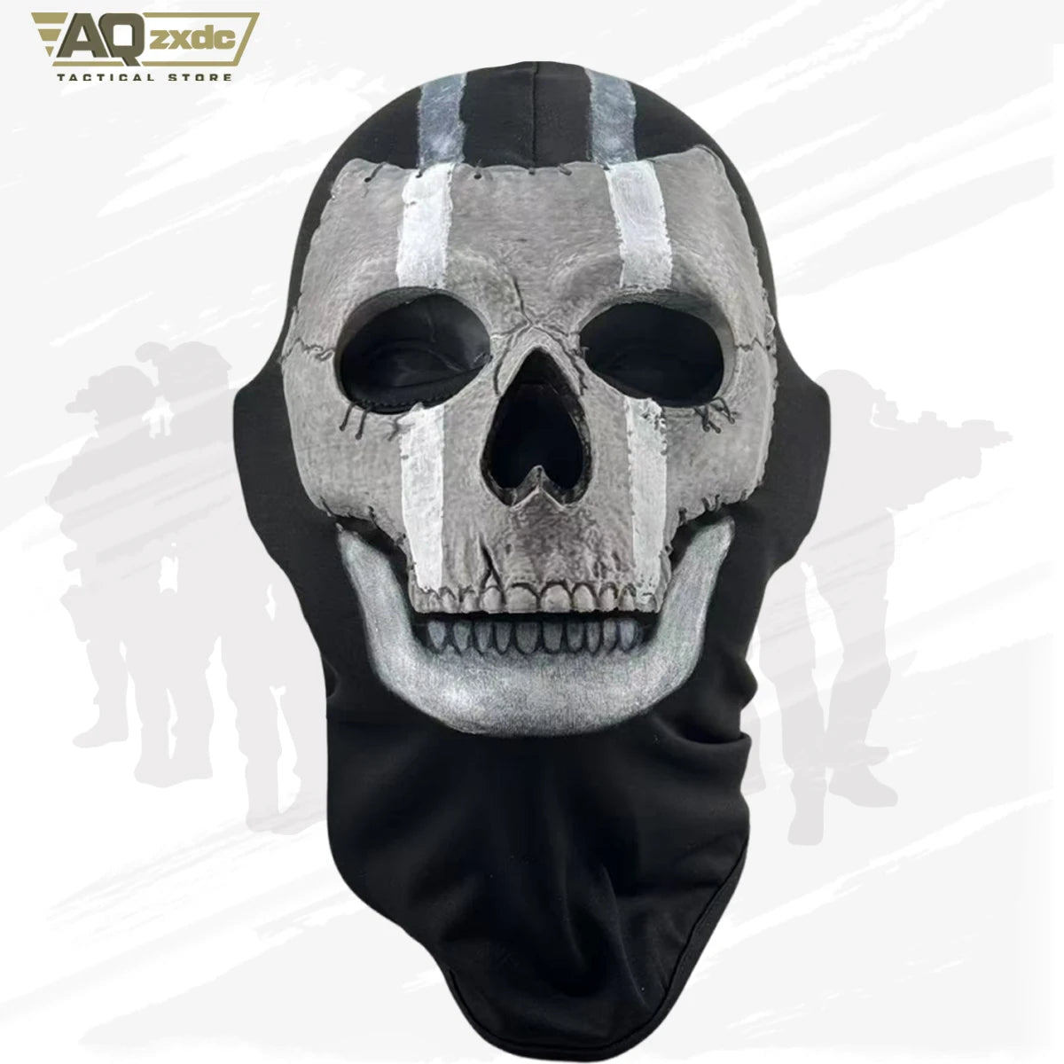 AQzxdc Airsoft Call of Duty 19 Night Raid Ghost Cosplay Full Set of Equipment Ghost Tactical Mask Tactical Vest & Hemlet Set