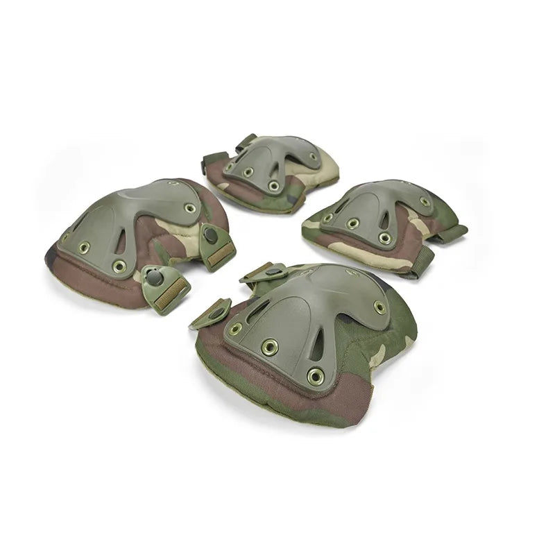 Outdoor Mountaineering Riding Sports Protective Gear Tactical Knee and Elbow Pads for Airsoft Paintball cs War Game