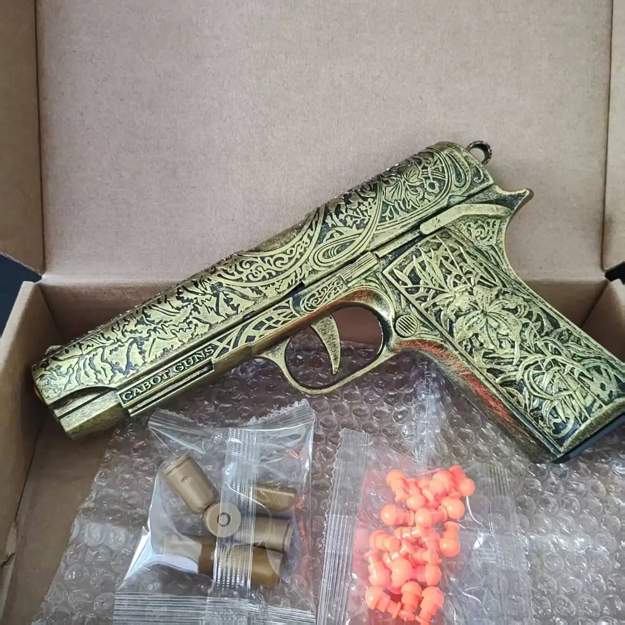 M1911 Shell Throwing Pistol Continuous Firing Airsoft Blowback Empty Hanging Toy Gun Outdoor CS Weapon for Boys Adult