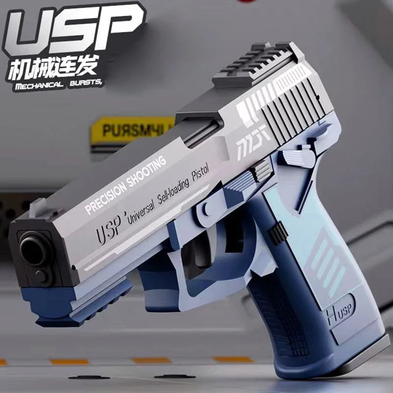 USP Throwing Shell Toy Gun Soft Bullet Airsoft Launcher Outdoor Sports CS Game Weapon Pistol Shooter Weapon for Children Gift