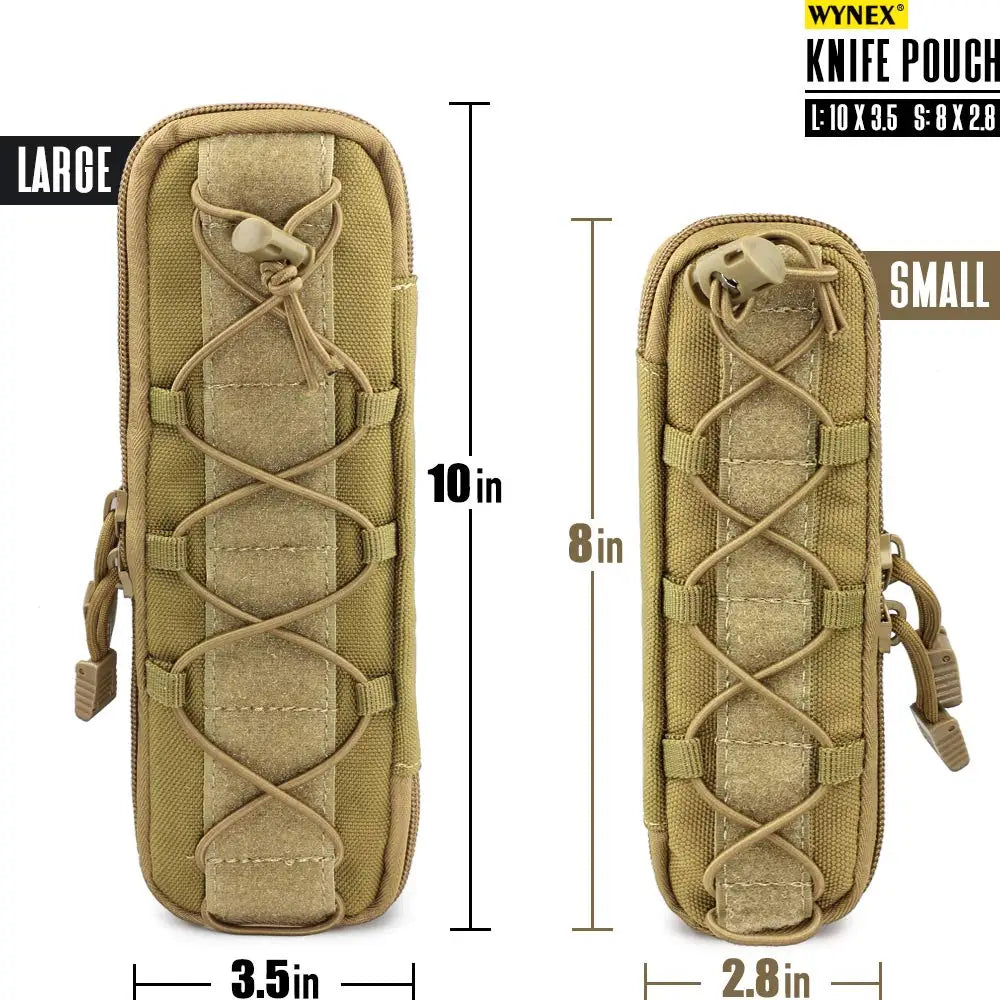 Tactical Knife Sheath Bag, Molle Flashlight Holster Pouch Tool Case Simple Gun Holder Cartridge Clip Outdoor Multi-Tool Pouch