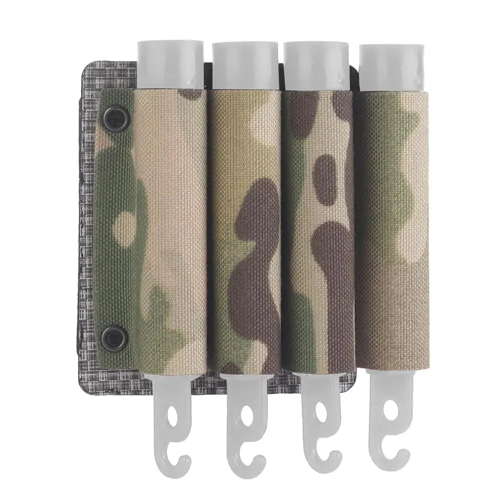 AQzxdc Tactical Glow Stick Pouch Chemlight Pen Holder Flashlight Battery Organizer Molle Gear Glow Sticks Panel for Airsoft Game