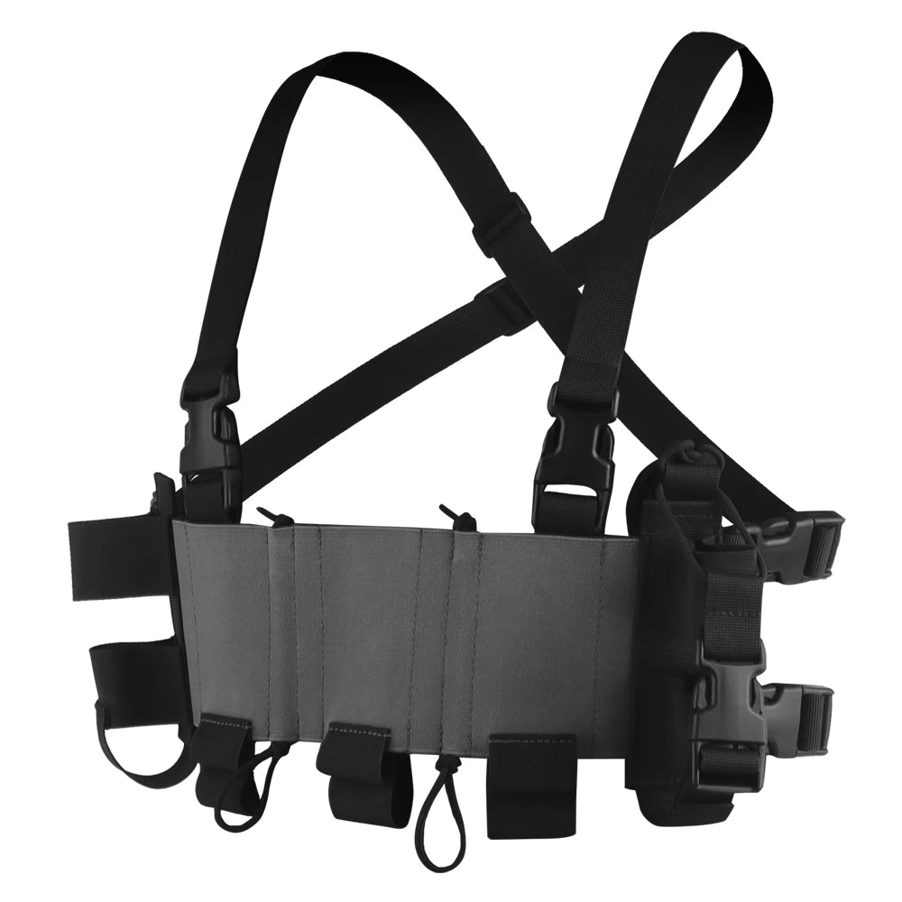 Outdoor Multifunctional Chest Strap Triple Mag Bag & Quick Release Radio Bag & Water Bottle Bag for Police on Auty Airsoft Game