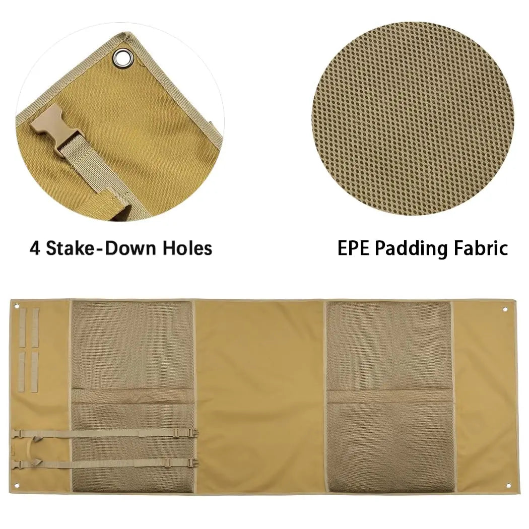 AQzxdc Shooting Mat Extra Large Durable Roll Up Shooting Mats Prone Padded for Range Shooting Rifle Hunting