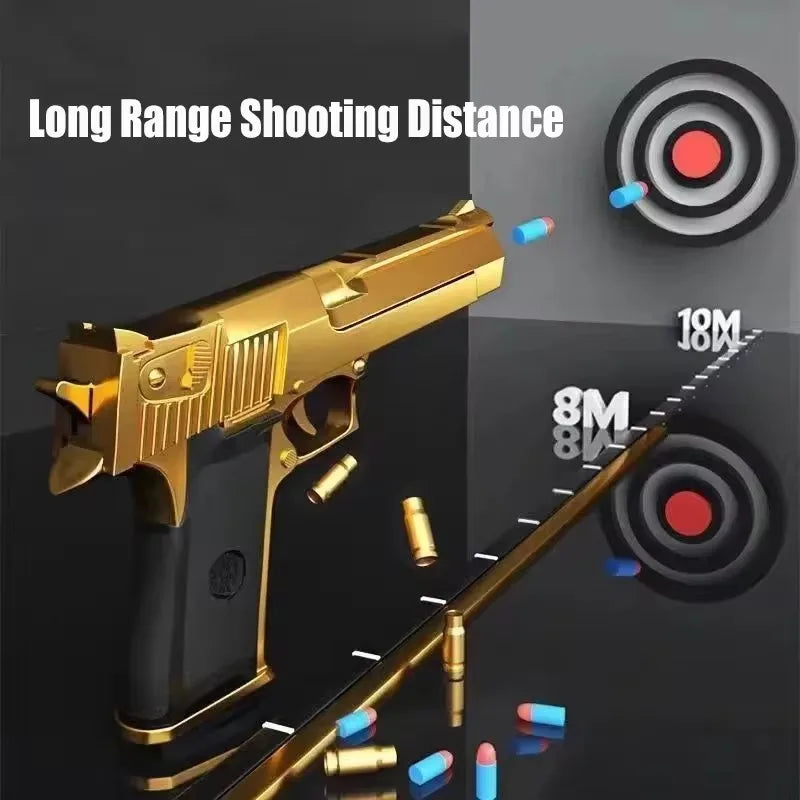 Shell Ejecting G17 Desert eagle Pistol Airsoft Blaster Gun Soft Bullet Toy Gun CS Shooting Weapons for Kids