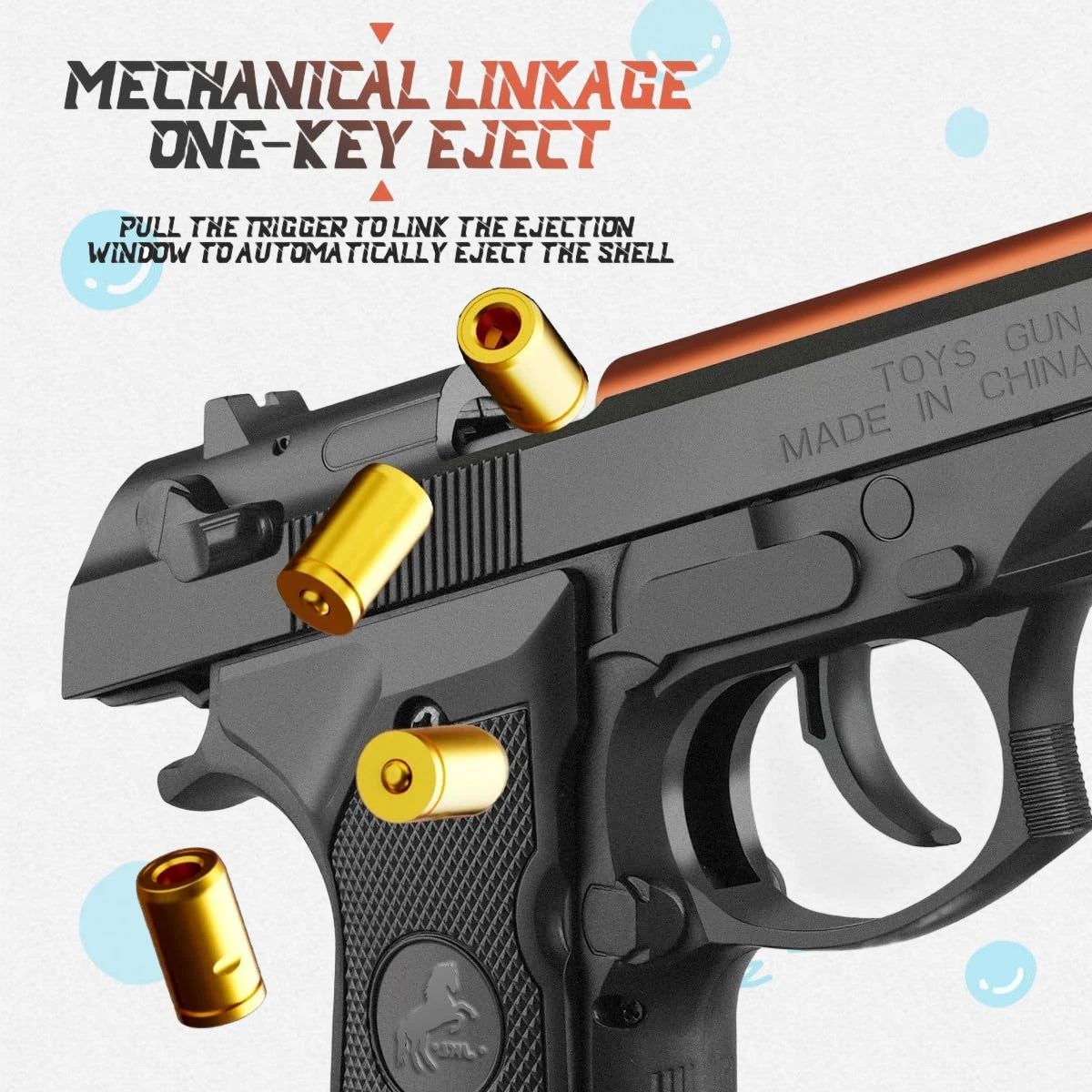 M9A3 Continuous Firing Throwing Shell Toy Gun Soft Bullet Airsoft Outdoor Sports CS Game Weapon Pistol for Children Gift