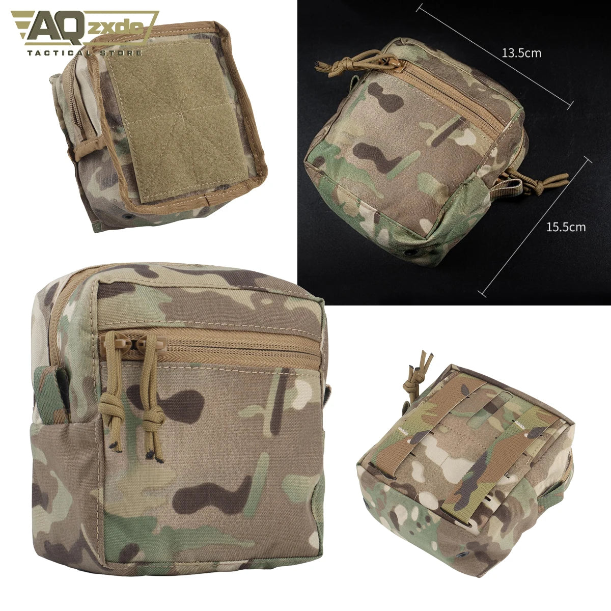 Tactical Assault Belt Set with PHC Belt & G17 ALS Quick Release Holster & Mag Bag & Medical Bag & GP Bag & M18 Grenade Model
