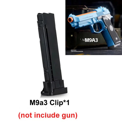 Shell Throwing Toy Gun Sig17 M9a3 Pistol With Target Laser Soft Bullet Airsoft Outdoor Sports CS Weapon for Children Gift