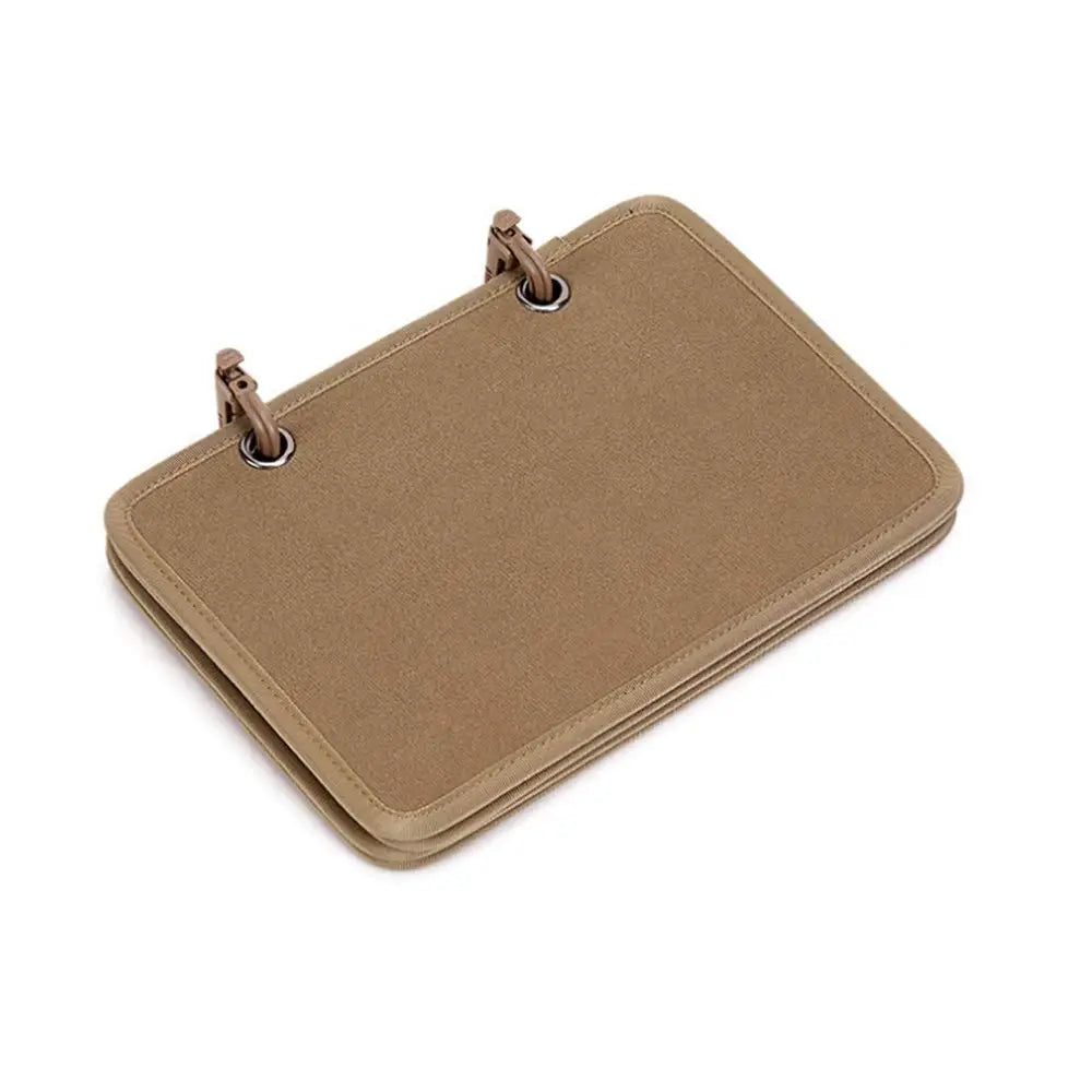 Tactical Patch Booklet Organizer, 5 Pages Black Flip-Page Patch Book Holder with Removable D-Buckles for Militar Morale Emblem
