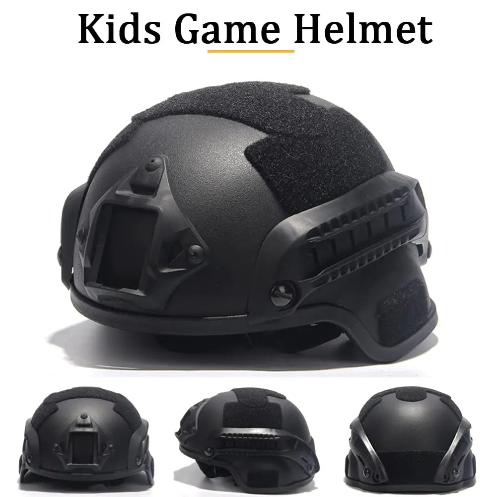 MICH2000 Kids Helmet, with Goggles, Flashlight, Flashing Lights, NVG Model, for Outdoor Games, Holiday Gifts, Christmas CS Game