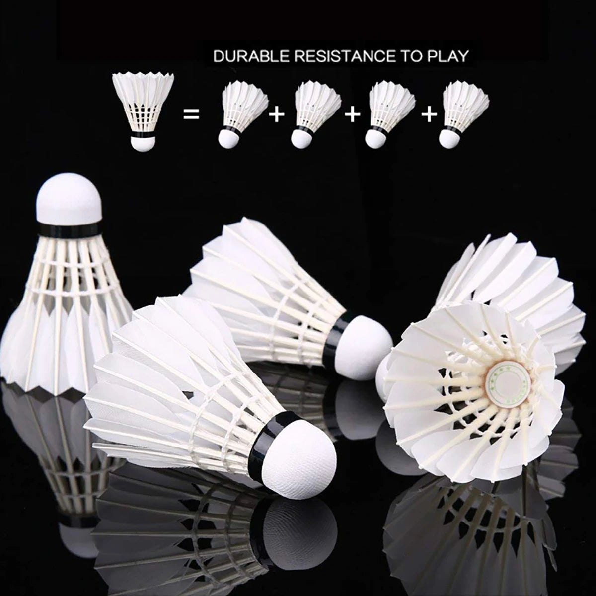 Badminton Birdies Feather Bedminton Shuttlecocks for Indoor and Outdoor Matches Highly Stable & Durable Shuttle Balls