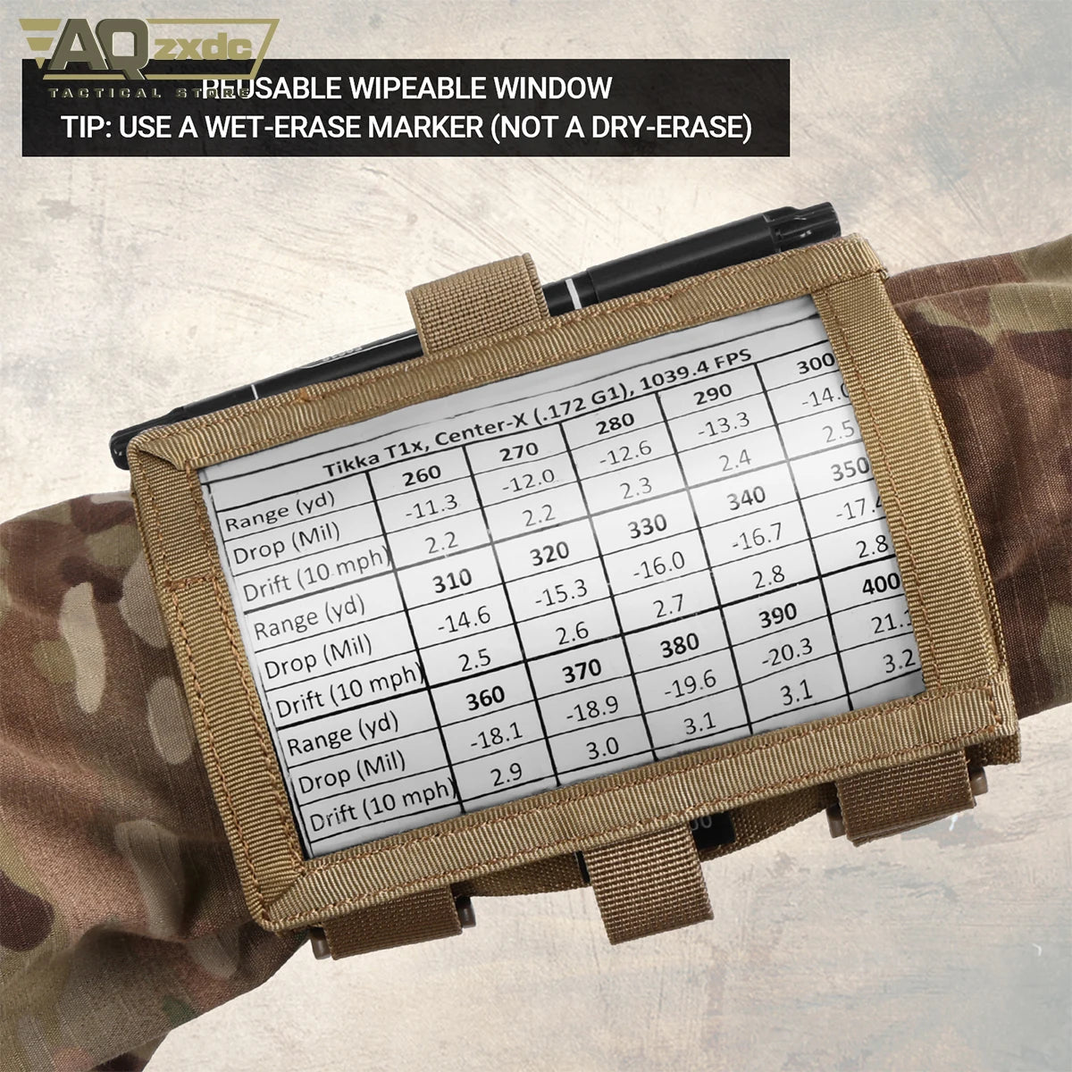 AQzxdc PTG Molle Tactical Map Bag Multi-functional Hanging Bag Accessories Fan Outdoor Sports Documents Bag