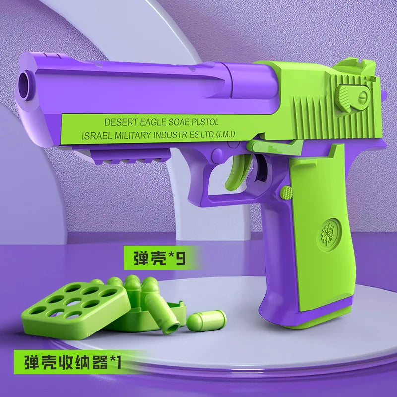 Shake sound explosion model 3D gravity radish gun can be thrown shell can be launched decompression toy gun 1911 pistol model gi