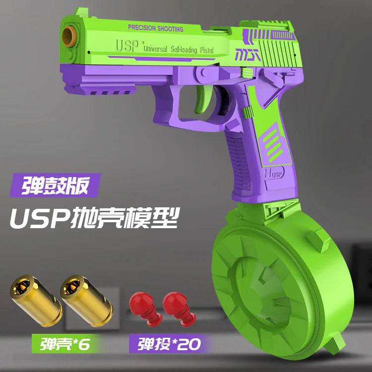 Shake sound explosion model 3D gravity radish gun can be thrown shell can be launched decompression toy gun 1911 pistol model gi