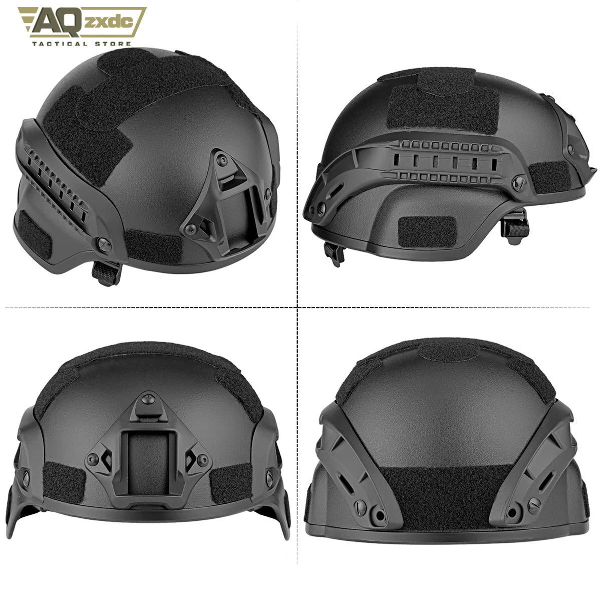 AQzxdc Tactical Helmet Set, Airsoft Mask Mesh Elastic Balaclava Mask, Anti Fog Airsoft Goggles, Tactical Full Face Protection
