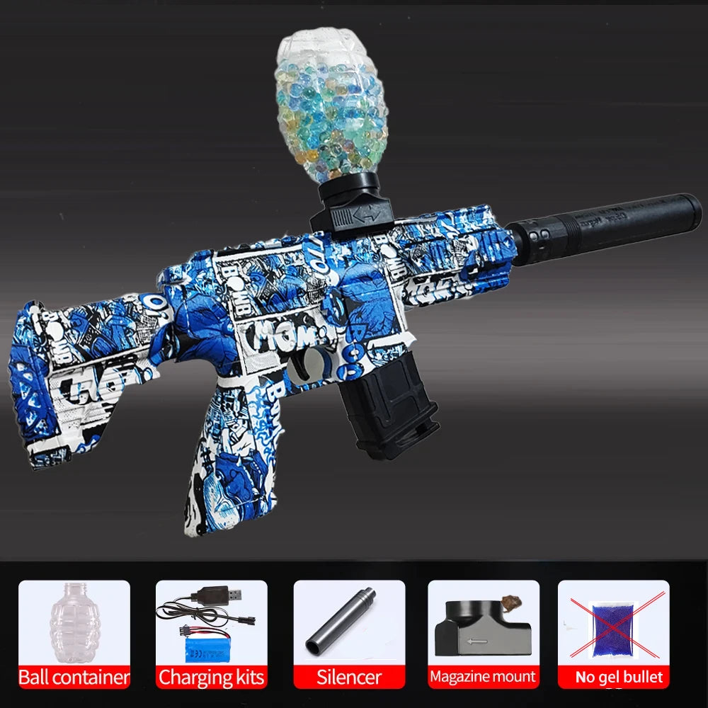 Automatic M416 Blaster Toy Gun High Speed Shoot Weapon Summer Outdoor Toys for Children Activities Team Game