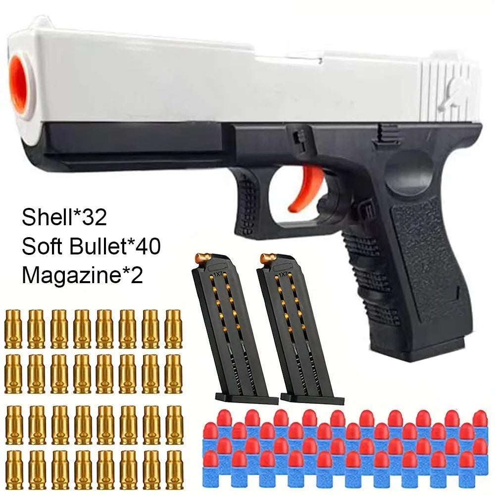 Desert Eagle Toy Gun Shell EjectionAirsoft Pistol Soft Foam Bullet Outdoor CS Weapon for Boys Girls Shooting Game Bitthday Gift