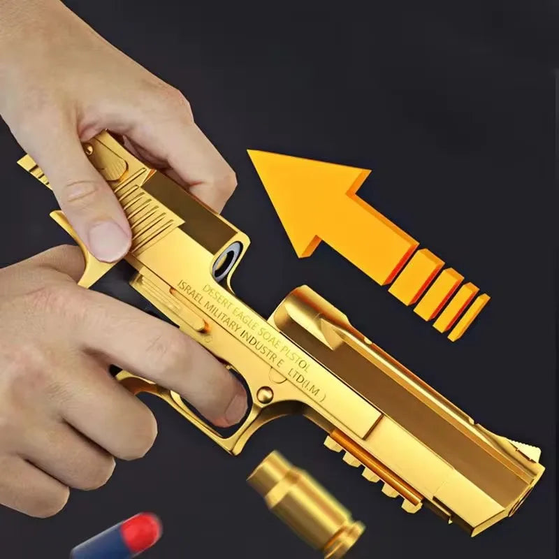 Shell Ejecting G17 Desert eagle Pistol Airsoft Blaster Gun Soft Bullet Toy Gun CS Shooting Weapons for Kids