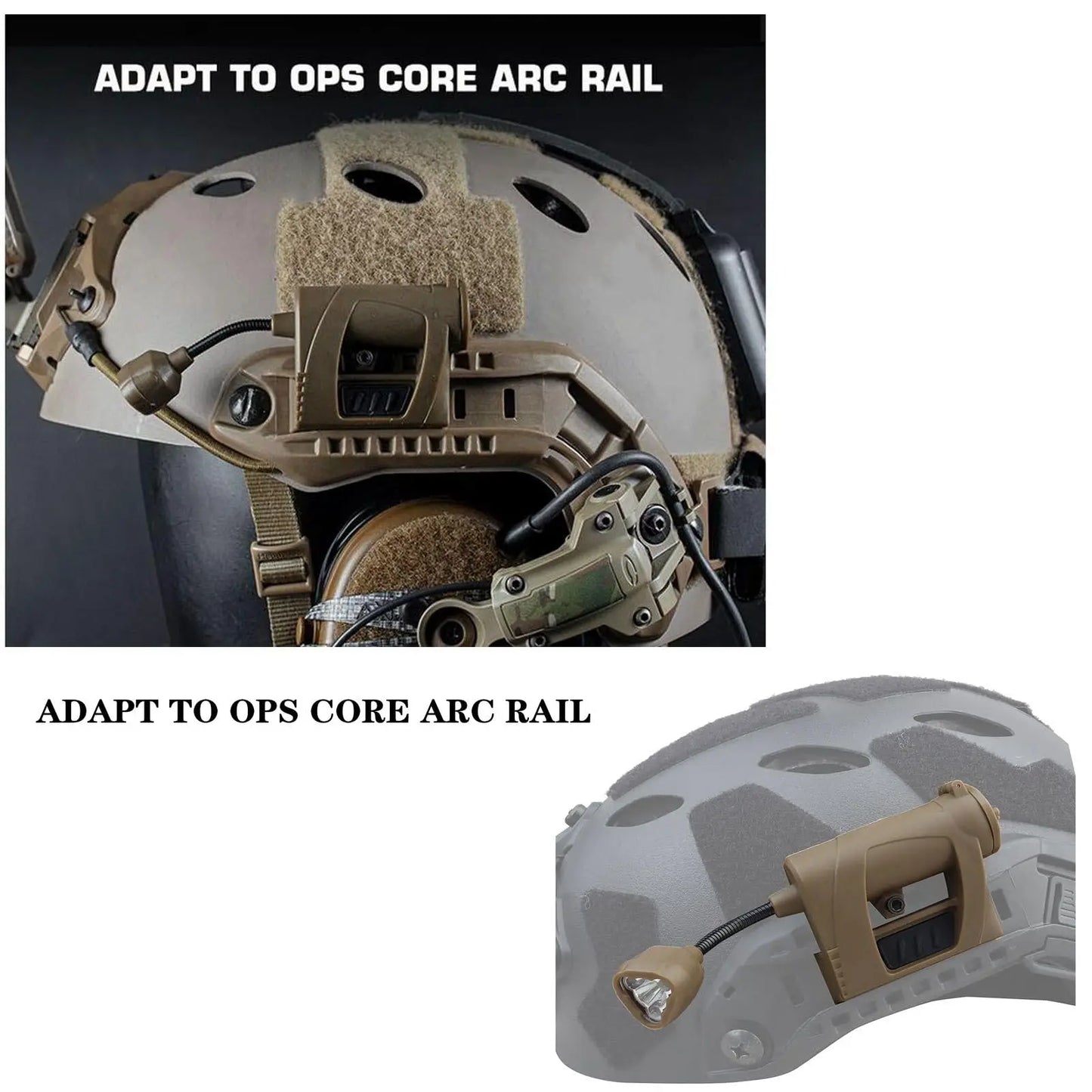 Tactical Helmet Light Military with LED Task Lamp Survival Signal Light for Fast Mich Helmet for Outdoor Sports Hunting Fishing