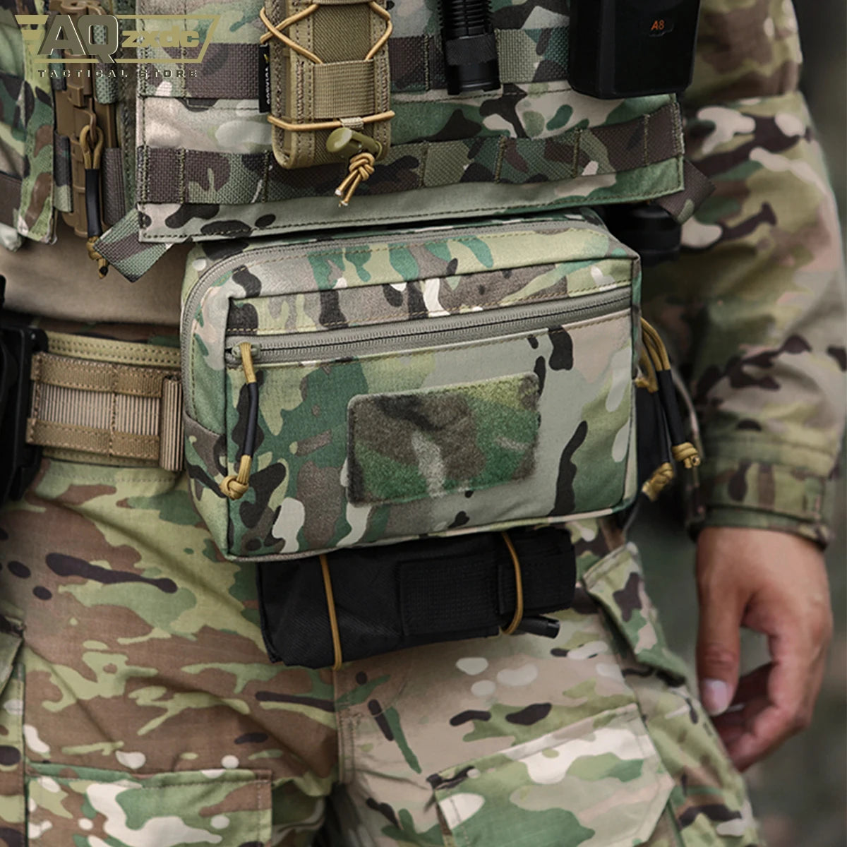 AQzxdc Tactical Magazine Pouch Radio Pouch MAG Flap Insert Cover for MK2 MK3 MK4 Tactical Chest Rig Vest Molle Accessory Bag