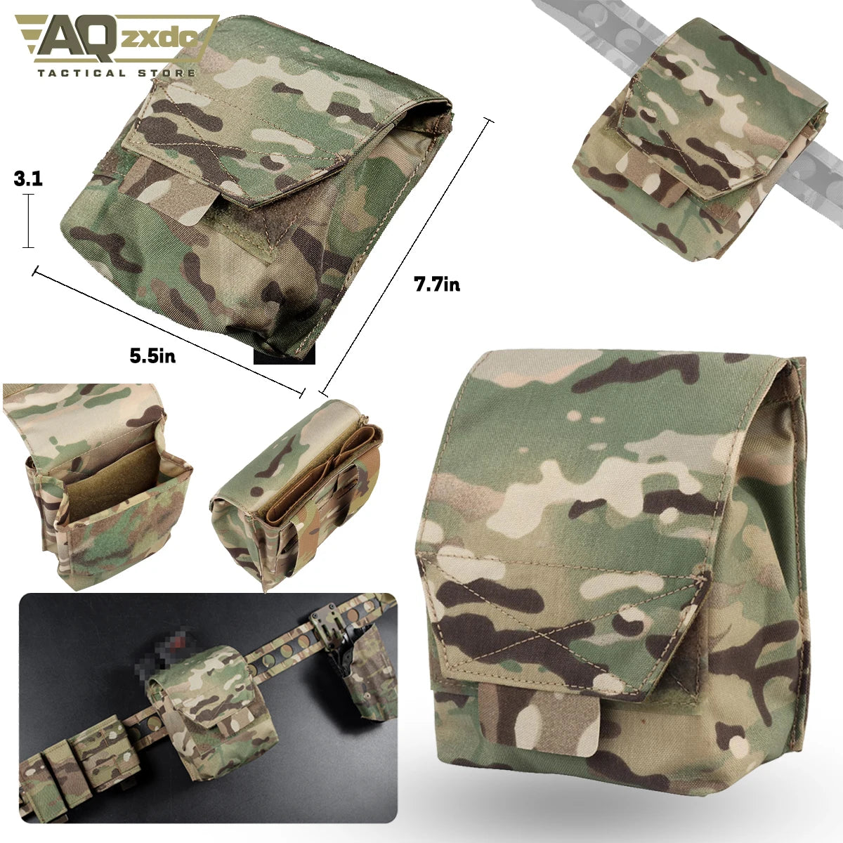 Airsoft PHC Set with Right Hand Quick-Draw Holster & Field Mag Bag & ReFlexIFAK First Aid Kid & Sundries Bag & M18 Model Grenade