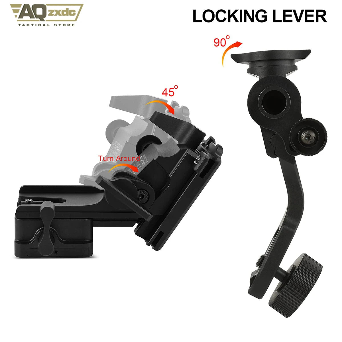AQzxdc Tactical PVS 14 J Arm Night Vision Goggles NVG Mount Metal Helmet Mount Rhino Mount Compatible with All Models of PVS14