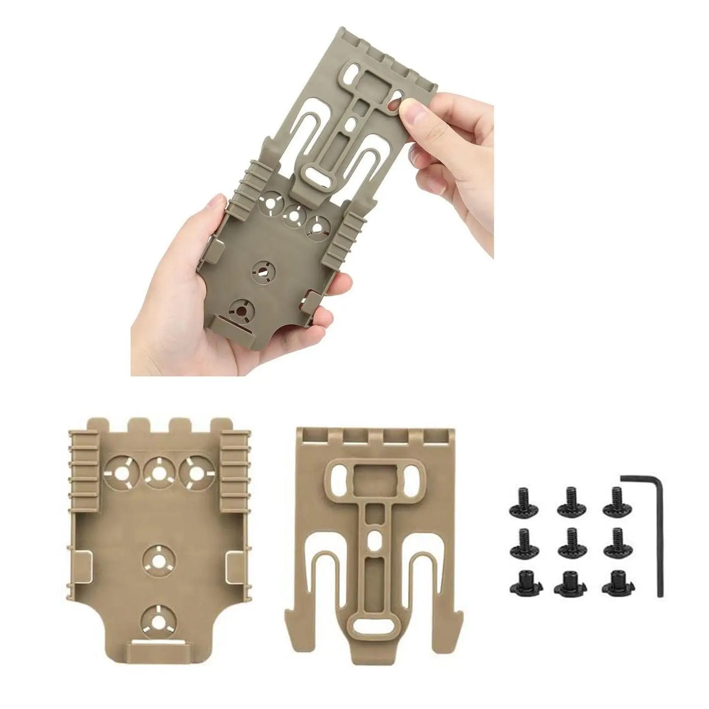 AQzxdc Drop Leg Adapter Mid-Low Ride Holster Adapter Universal Belt Loop Receiver Mounts with Molle Strap Leg Shroud