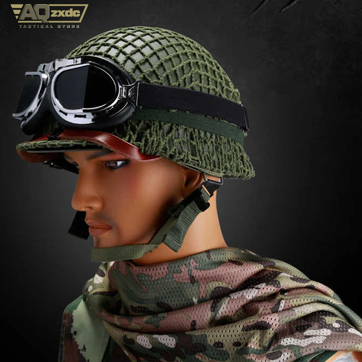 American M1 Double-Layer Steel Helmet Alloy Steel Military Fan Cos Riding Field Film and Television Special Tactical Helmet