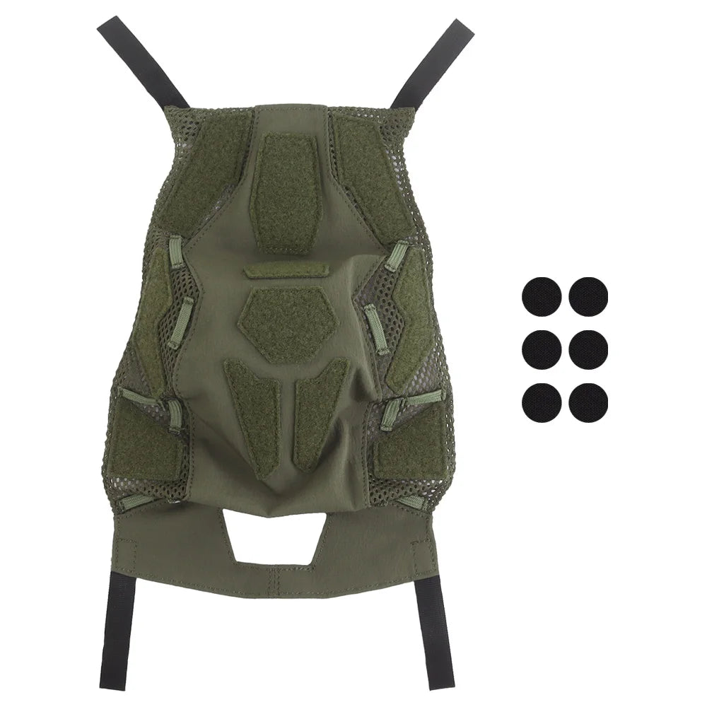 AQzxdc FAST SF Airsoft Helmet Cover with Head Breathable Mesh Velcro and Power Organizer for Airsoft Hunting Paintball War Helme