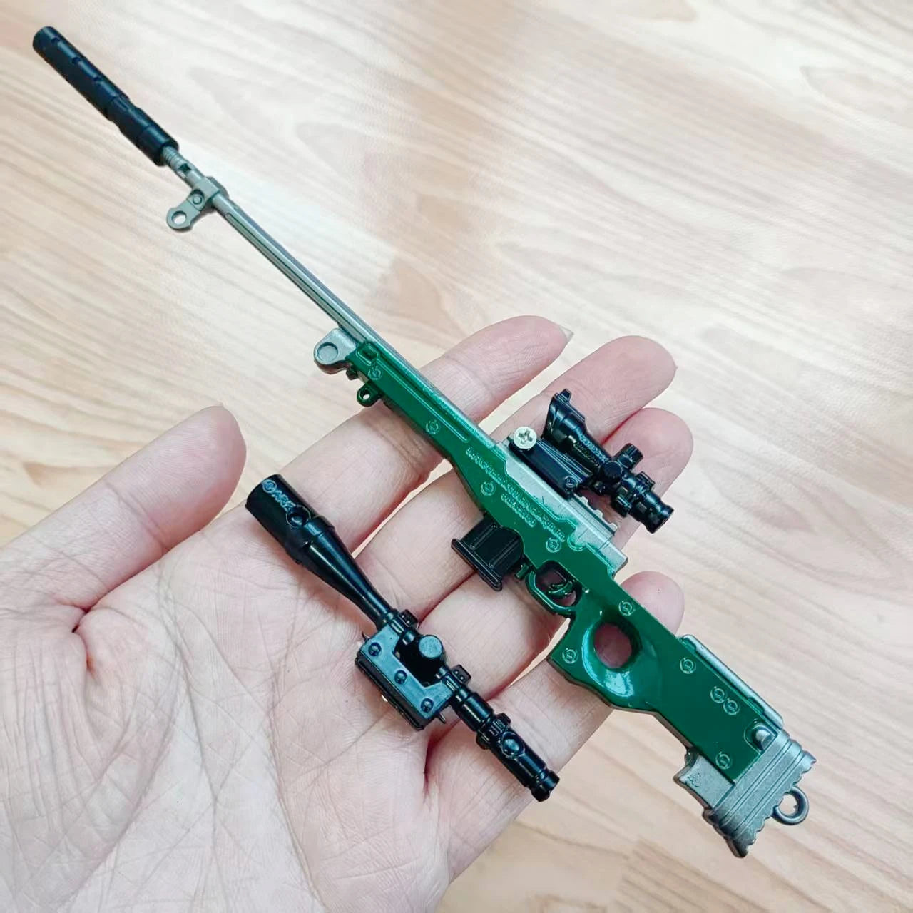 20cm AWM Mini Alloy Rifle Toy Gun Model Desk Decoration Crafts CS Adult Tactics Collection Gift for Boys