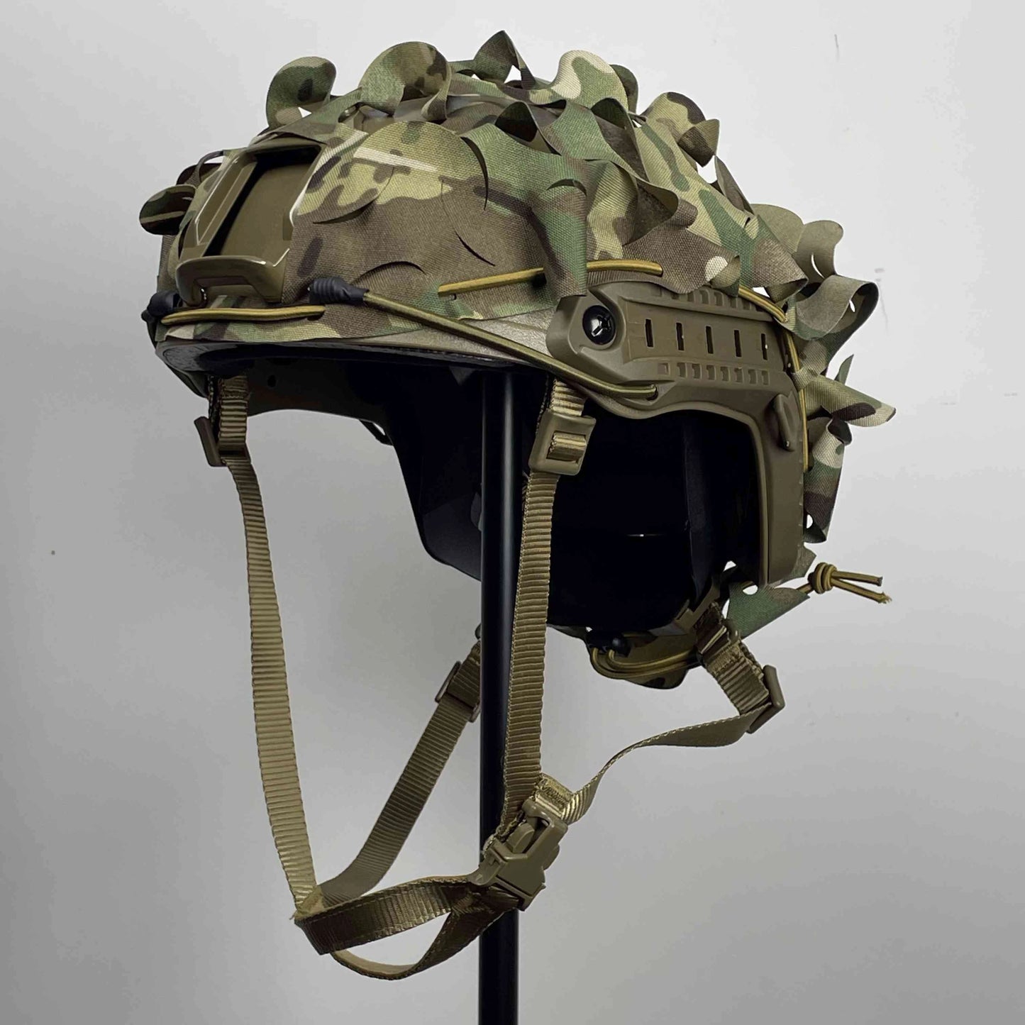 Tactical Helmet Camouflage Cloth Set, with Camouflage Cloth & Airsoft Earphone & Night Vision Mount G24 for Hunting Paintball