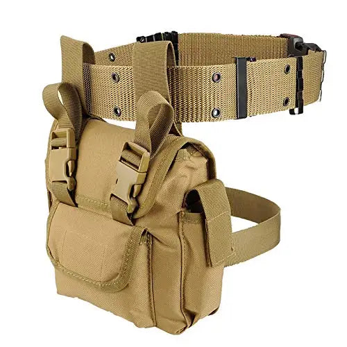 AQzxdc Tactical Leg Bag Waist Bag Belt 1000D Nylon Leg Packs and Waist Belt for Outdoor Sport Hiking Cycling Tool Bags
