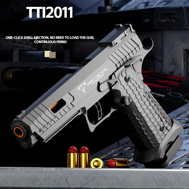 2011 Desert eagle Shell Ejecting Pistol Empty Hanging Toy Gun Sig17 Continuous Firing Soft Bullet Launcher Children Adult Gift