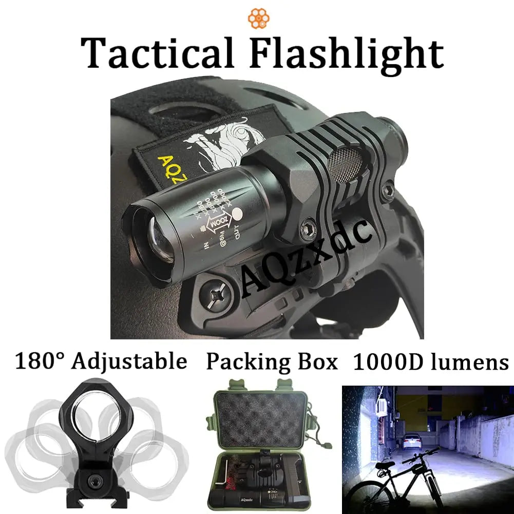 Military AF Replica Helmet, With Tactical Noise Cancelling Headset, Flashlight, Goggles, Flashing Lights, Balaclava